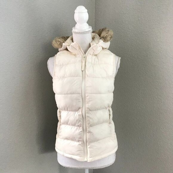 GAP Women White Quilted Puff Vest XS - Picture 2 of 10